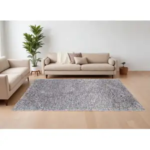 Photo of Gray Shag Hand Tufted Area Rug