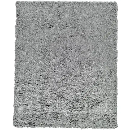 Gray Shag Hand Tufted Area Rug Photo 2