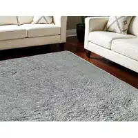 Photo of Gray Shag Hand Tufted Area Rug