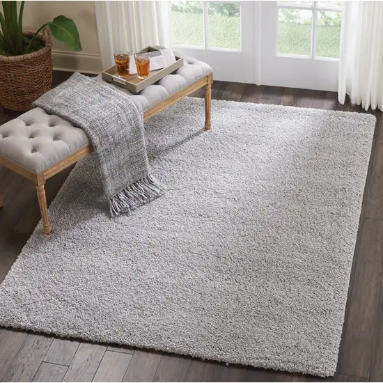 Gray Shag Non Skid Area Rug Photo 7