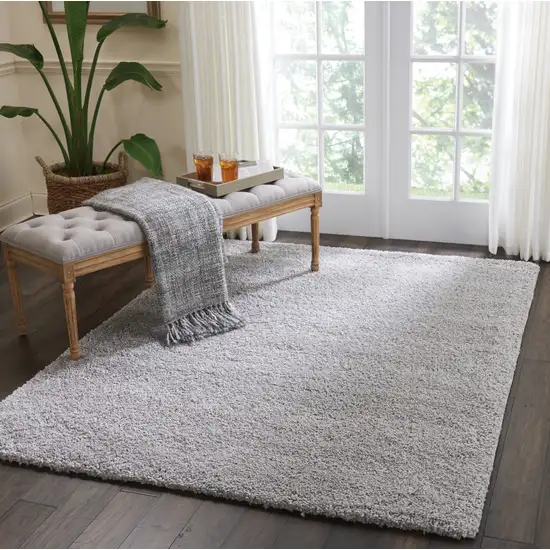 Gray Shag Non Skid Area Rug Photo 6