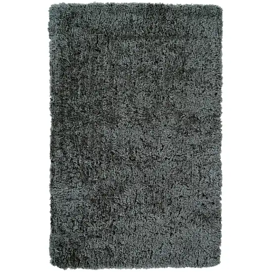 Gray Shag Tufted Handmade Stain Resistant Area Rug Photo 1