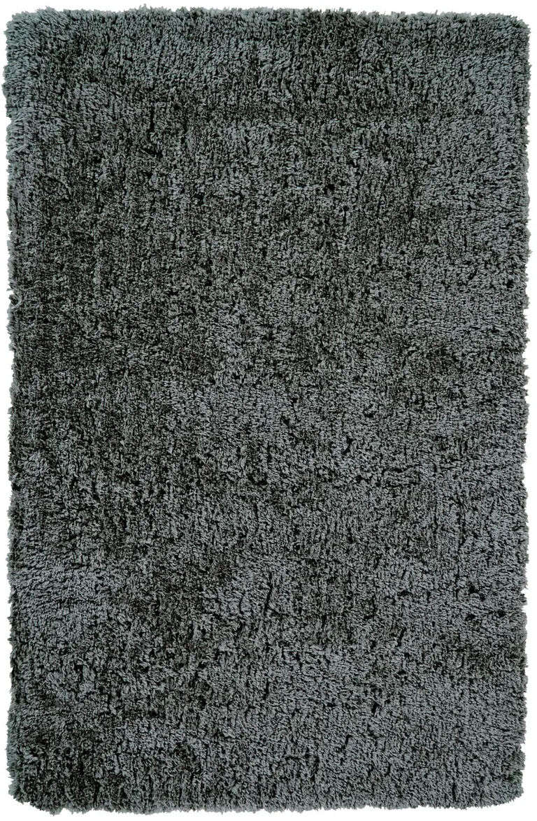 Gray Shag Tufted Handmade Stain Resistant Area Rug Photo 1