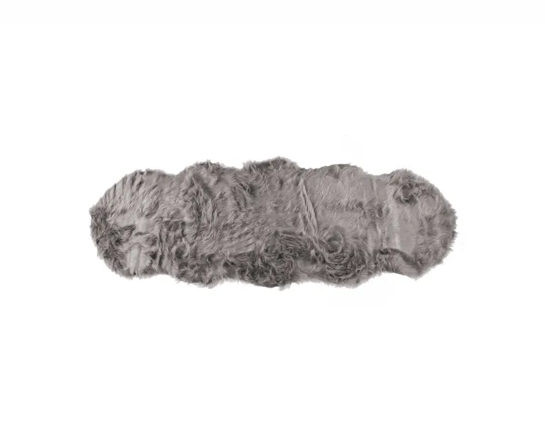 Gray Sheepskin Double - Area Rug Photo 1