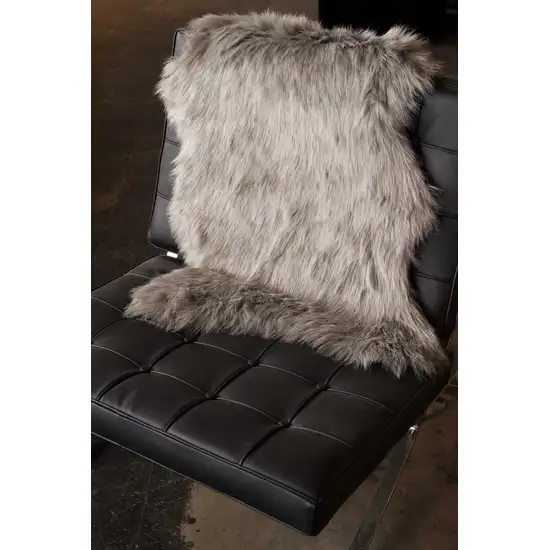 Gray Sheepskin Faux Fur Single - Area Rug Photo 5