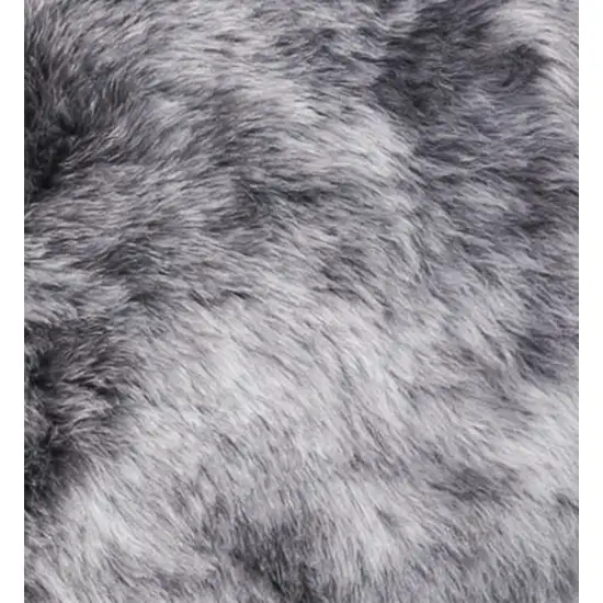 Gray Sheepskin Handmade Non Skid Area Rug Photo 6