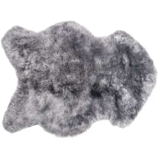 Gray Sheepskin Handmade Non Skid Area Rug Photo 1