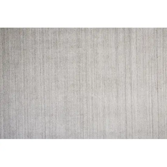 Gray Silver And Black Wool Hand Knotted Stain Resistant Area Rug Photo 6