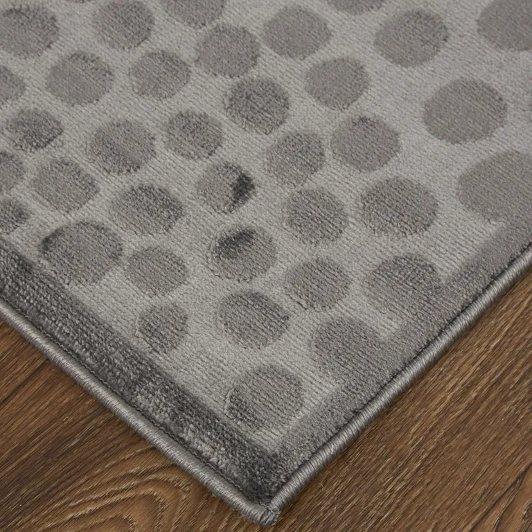 Gray Silver And Ivory Abstract Stain Resistant Area Rug Photo 3