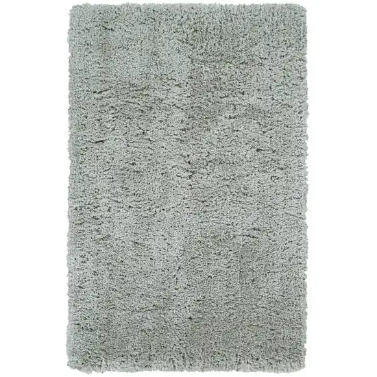 Gray Silver And Taupe Shag Tufted Handmade Stain Resistant Area Rug Photo 1