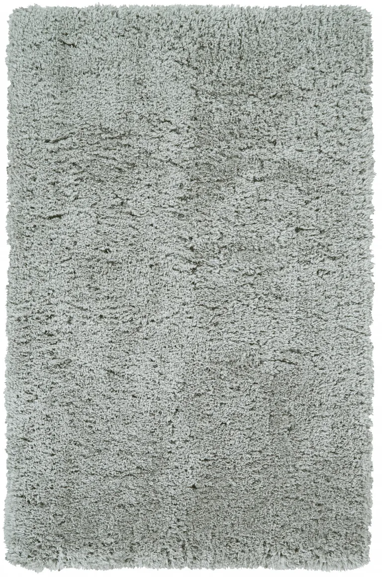 Gray Silver And Taupe Shag Tufted Handmade Stain Resistant Area Rug Photo 1