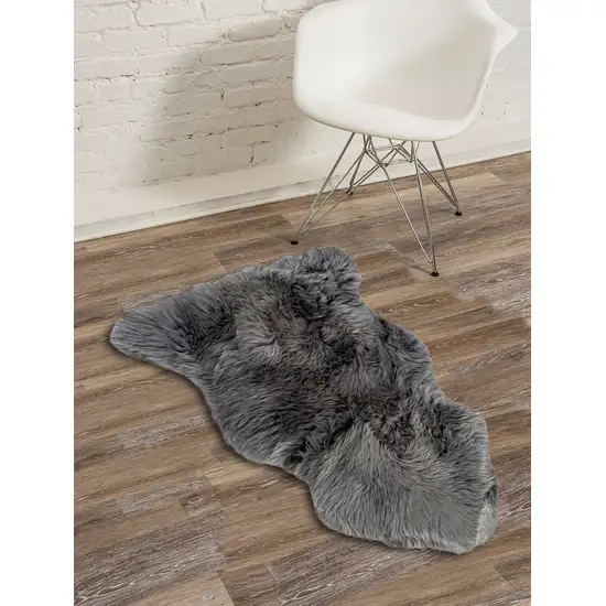 Gray Single Sheepskin - Area Rug Photo 4