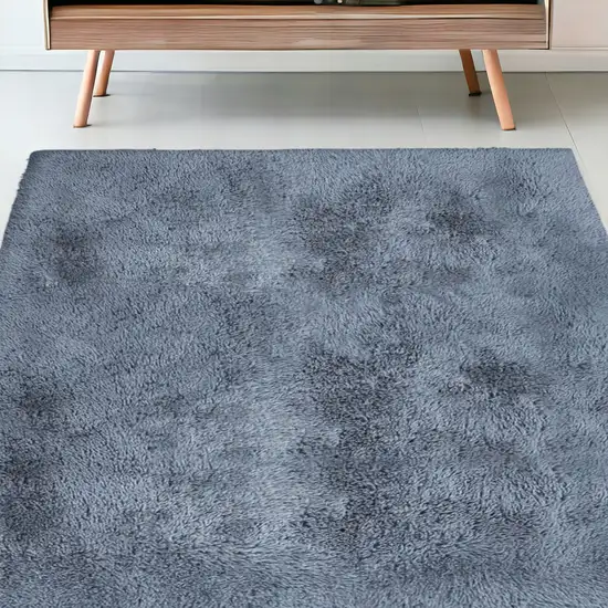 Gray Shag Non Skid Area Rug Photo 1