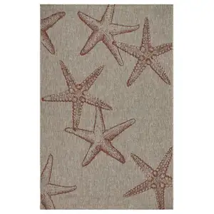 Photo of Gray Starfish Indoor Outdoor Area Rug