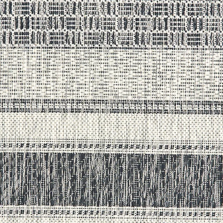 Gray Stripe Indoor Outdoor Area Rug Photo 2