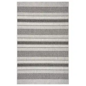 Photo of Gray Stripe Indoor Outdoor Area Rug