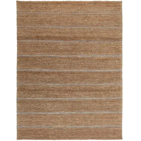 Gray Striped Hand Loomed Area Rug Photo 1