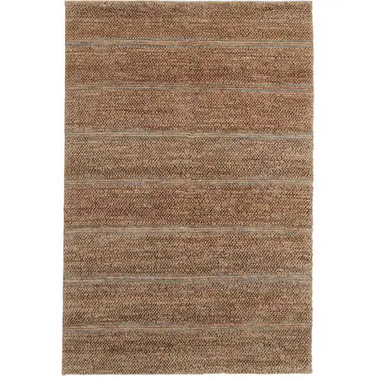 Gray Striped Hand Loomed Area Rug Photo 1