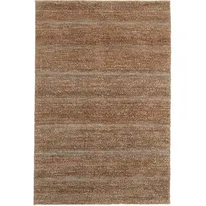 Photo of Gray Striped Hand Loomed Area Rug