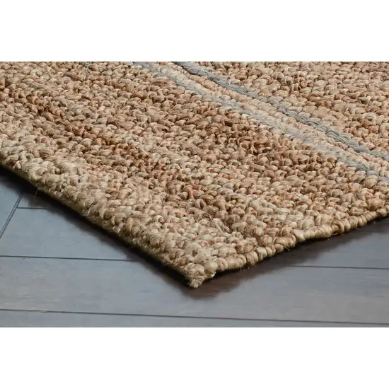 Gray Striped Hand Loomed Area Rug Photo 3