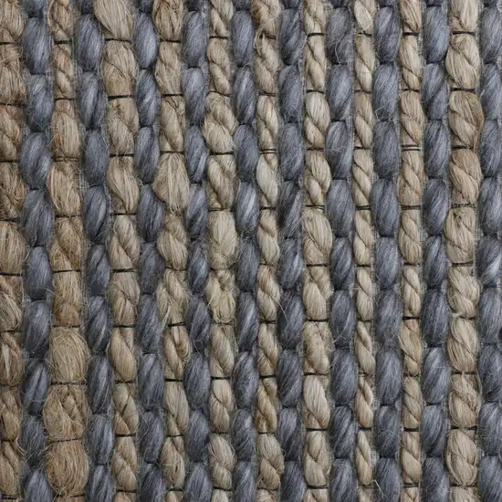 Gray Striped Hand Woven Area Rug Photo 7