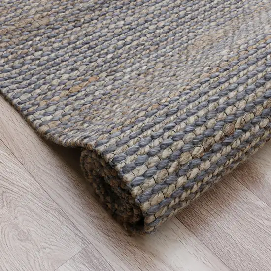 Gray Striped Hand Woven Area Rug Photo 4