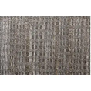 Photo of Gray Striped Hand Woven Area Rug