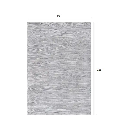 Gray Striped Power Loom Distressed Area Rug Photo 7