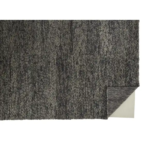 Gray Taupe And Black Wool Hand Woven Distressed Stain Resistant Area Rug Photo 7