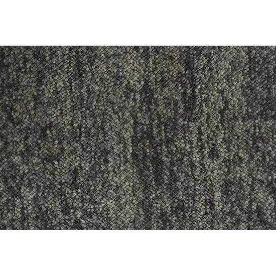 Gray Taupe And Black Wool Hand Woven Distressed Stain Resistant Area Rug Photo 8