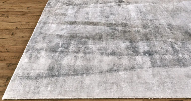 Gray Taupe And Ivory Abstract Hand Woven Area Rug Photo 3