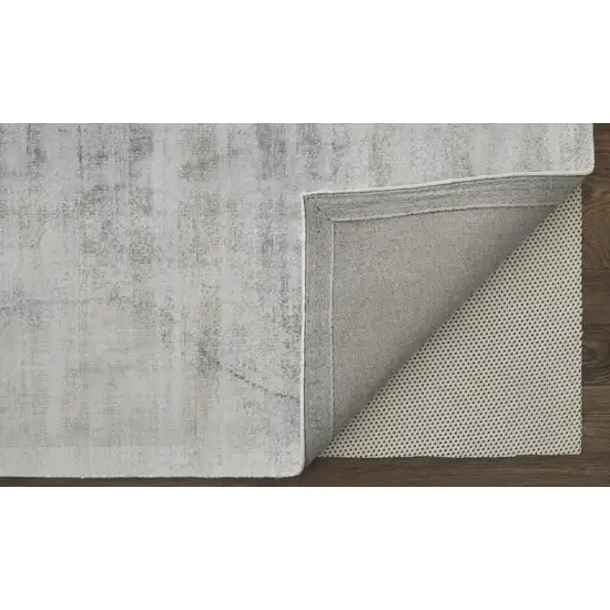 Gray Taupe And Ivory Abstract Hand Woven Area Rug Photo 4