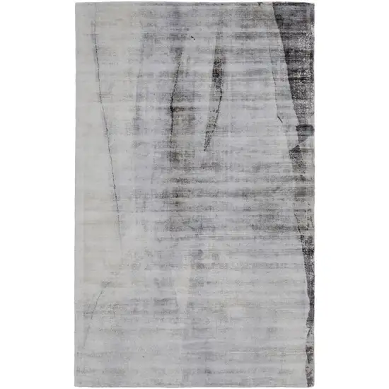 Gray Taupe And Ivory Abstract Hand Woven Area Rug Photo 1