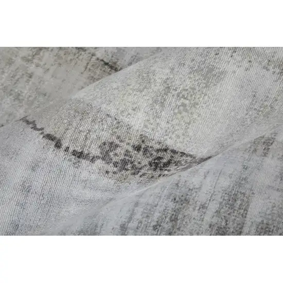 Gray Taupe And Ivory Abstract Hand Woven Area Rug Photo 9