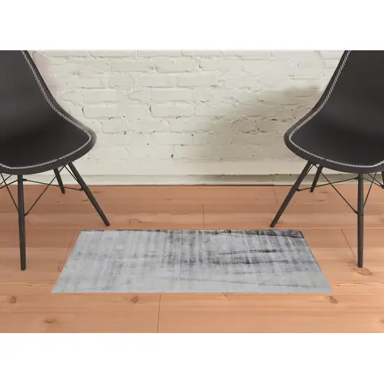 Gray Taupe And Ivory Abstract Hand Woven Area Rug Photo 2