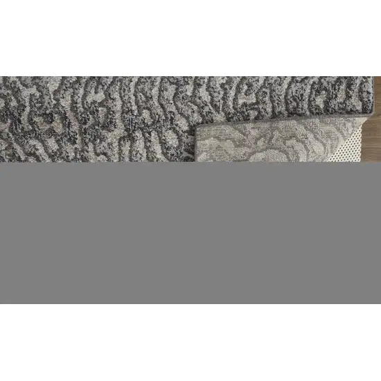 Gray Taupe And Ivory Abstract Power Loom Stain Resistant Area Rug Photo 1