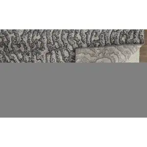 Photo of Gray Taupe And Ivory Abstract Power Loom Stain Resistant Area Rug