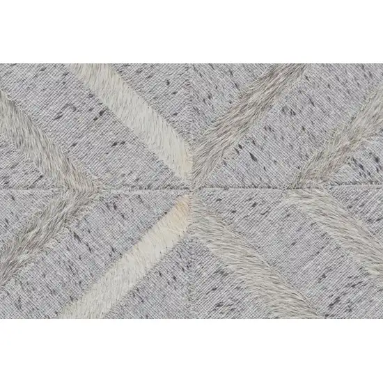 Gray Taupe And Ivory Geometric Hand Woven Area Rug Photo 4