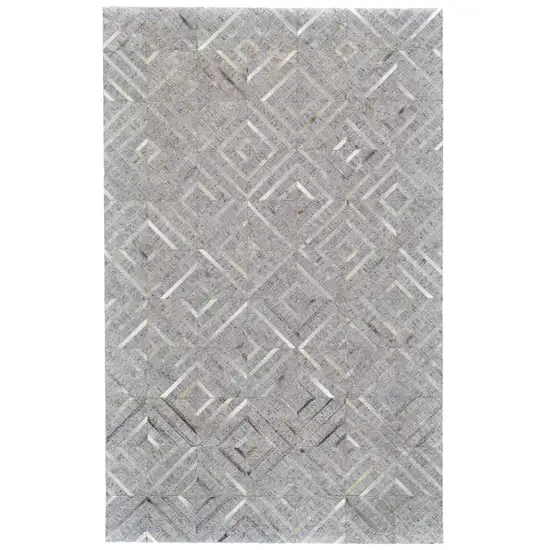 Gray Taupe And Ivory Geometric Hand Woven Area Rug Photo 1