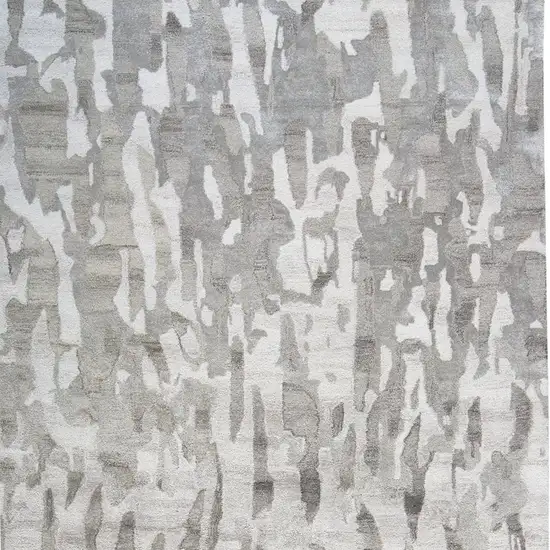 Gray Abstract Hand Tufted Area Rug Photo 8