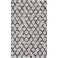 Photo of Gray Taupe And Silver Geometric Hand Woven Area Rug