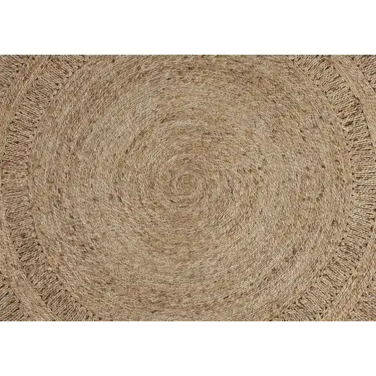 Gray Toned Braided Natural Jute Area Rug Photo 2