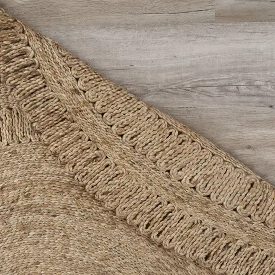 Gray Toned Braided Natural Jute Area Rug Photo 4