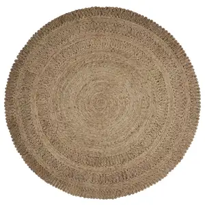 Photo of Gray Toned Braided Natural Jute Area Rug