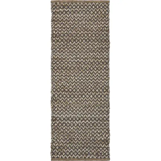 Gray Toned Chevron Patterned Runner Rug Photo 1