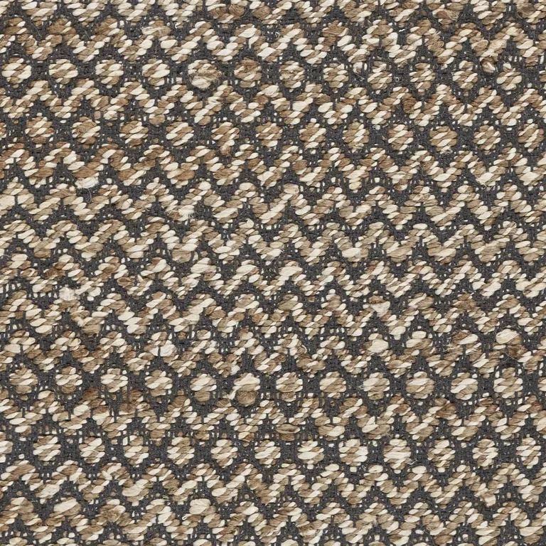 Gray Toned Chevron Patterned Runner Rug Photo 2