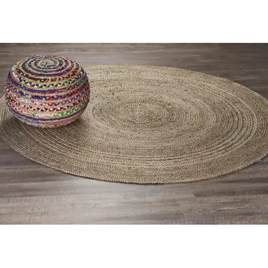 Gray Toned Natural Jute Area Rug Photo 7