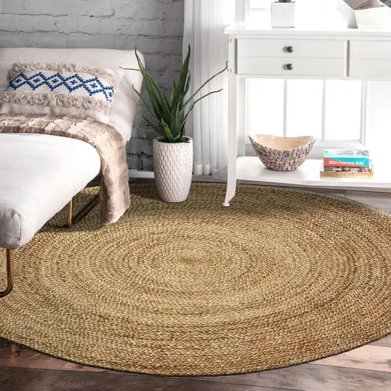 Gray Toned Natural Jute Area Rug Photo 7