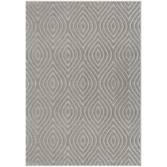 Gray Trellis Area Rug Photo 1