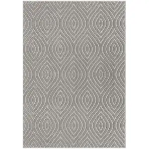 Photo of Gray Trellis Area Rug